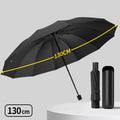 Umbrella Enlarged Thickened Reverse 12 Rib Reinforced Umbrella Men Folding Umbrella Oversized Windproof Rainproof 130cm