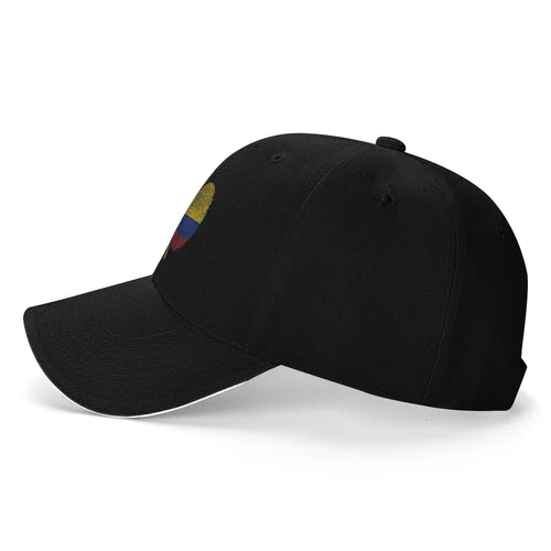 Summer Casual Baseball Cap Colombia Flag Fingerprint Outdoor Sport Trucker Hat For Unisex-Teens Hot Sale  Fashion Baseball Caps