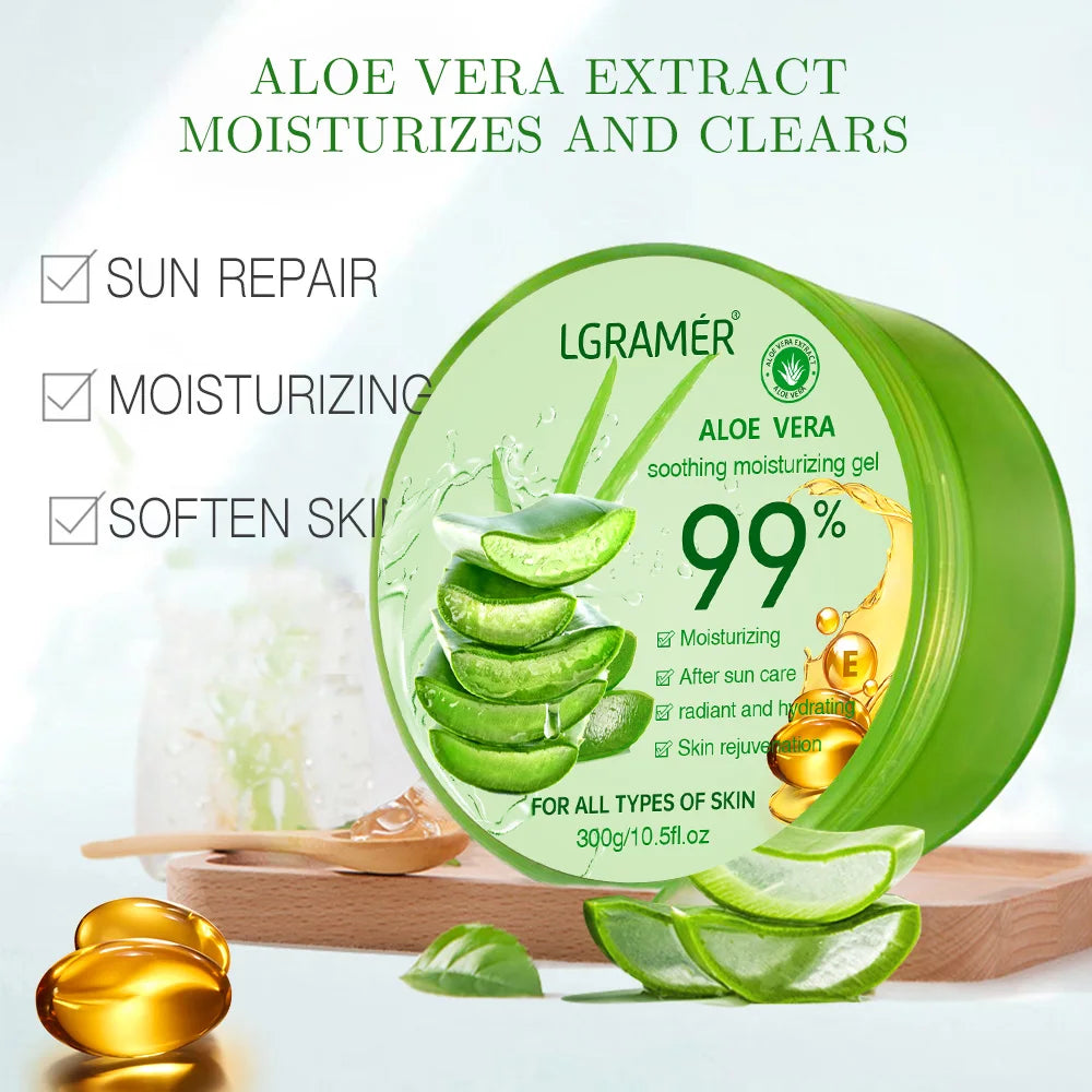 Moisturizing Aloe Vera Gel Refreshing Non Sticky Facial Care Facial Cream Wash Free Deep Nourishing Maintain Skin Aloe Vera Gum
