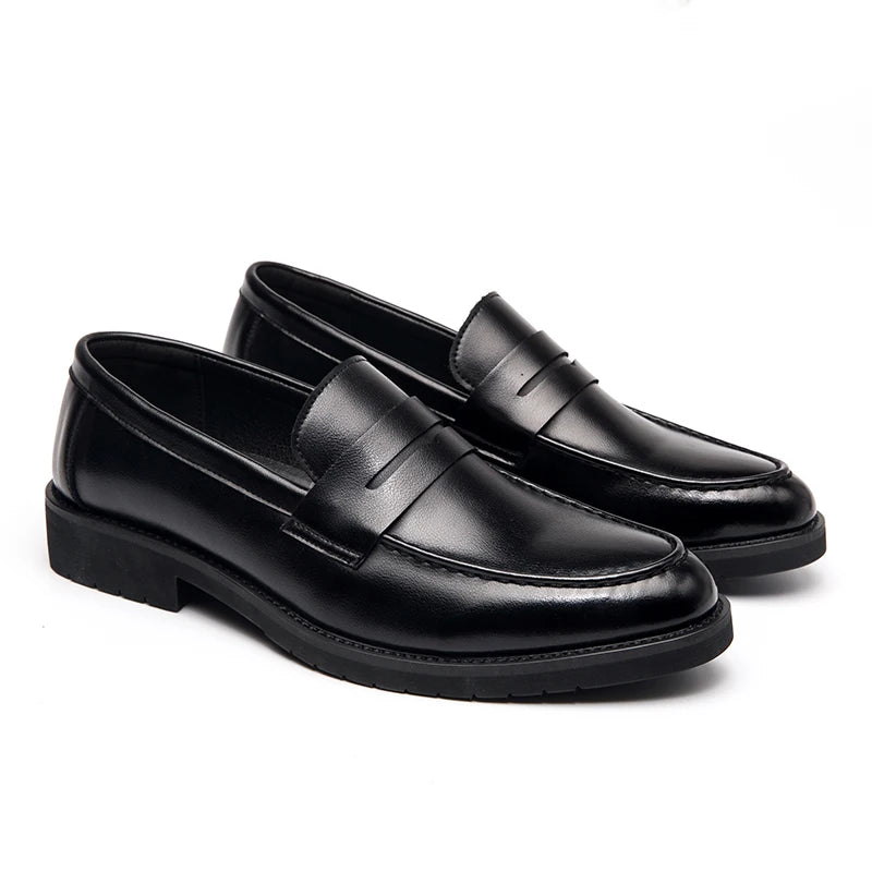 High Quality Casual Business Shoes Men Leather Loafers Classic Men's Dress Shoes Formal Office Leather Brogues Shoes Male
