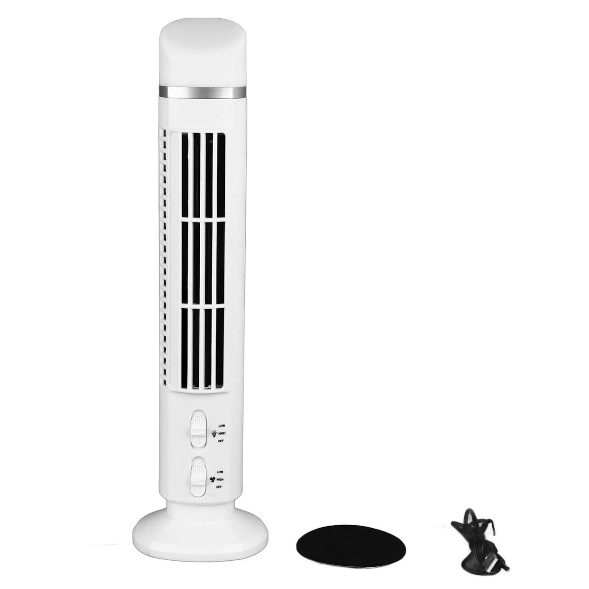 Portable USB Desktop Cooling Fan With Light Mute Bladeless Desk Fan For Home Bedroom/Office Compact Desktop