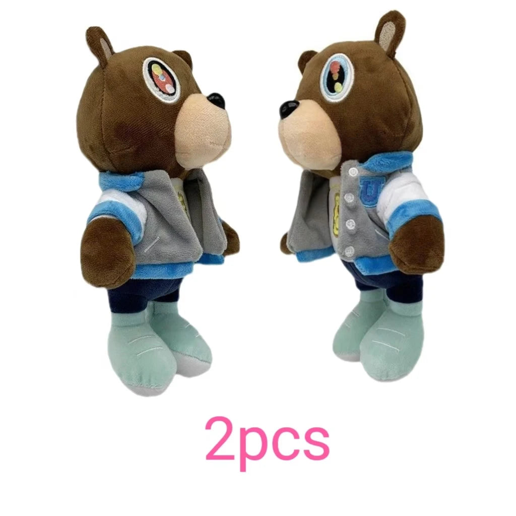 26cm Kawaii Kanye Teddy Bear Plush Toy Kanye West Graduation Soft Fill Home Room Decoration Birthday Gift Commemorative Gift