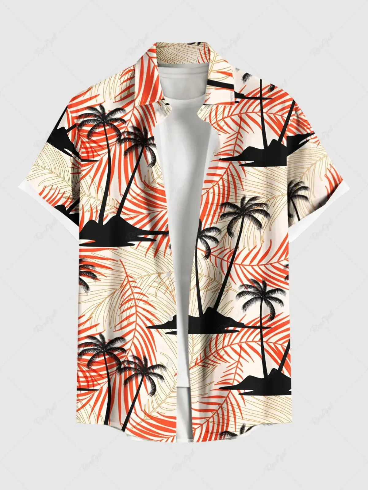 Summer Tiki Men'S Hawaiian Shirt 3D Printed Short Sleeved Button Down Lapel Shirt Oversized Tops Casual Aloha Shirts Man