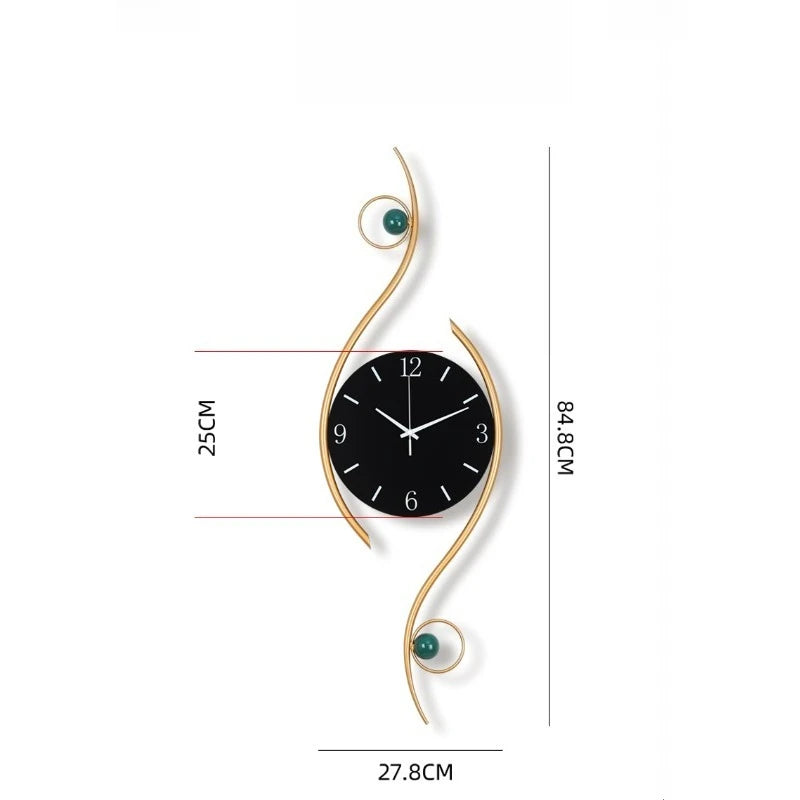 Bedroom Classic Wall Clock Office Chic Black Electronic Gold Wall Clock Modern Art Reloj Cocina Pared Home Decorating Items