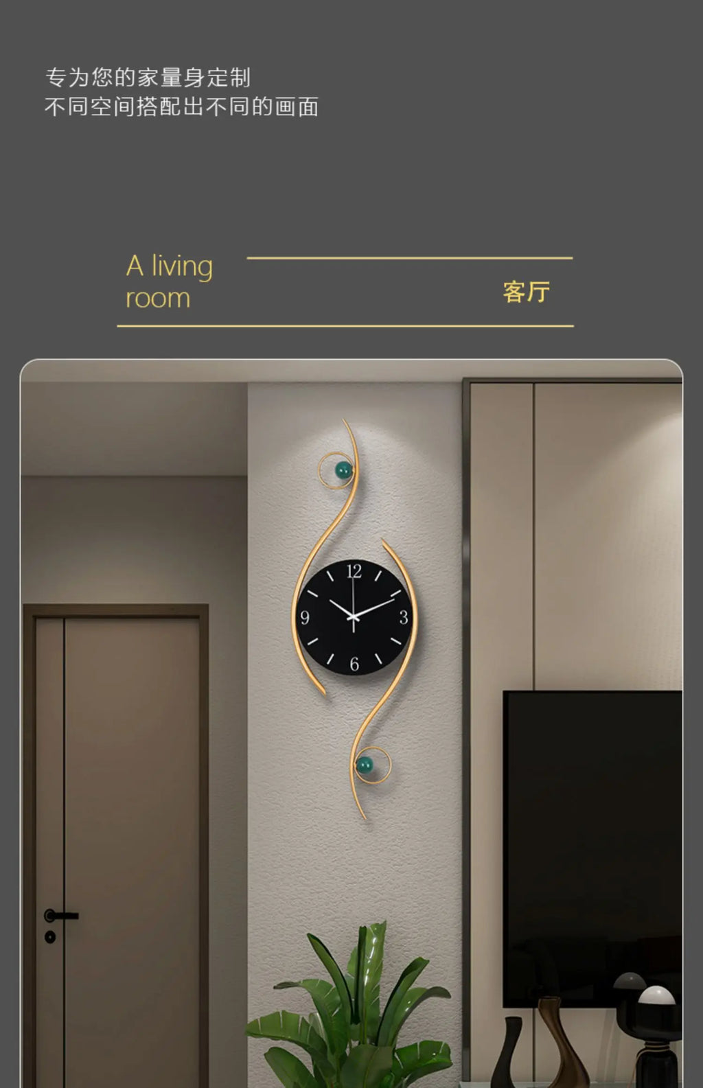 Bedroom Classic Wall Clock Office Chic Black Electronic Gold Wall Clock Modern Art Reloj Cocina Pared Home Decorating Items