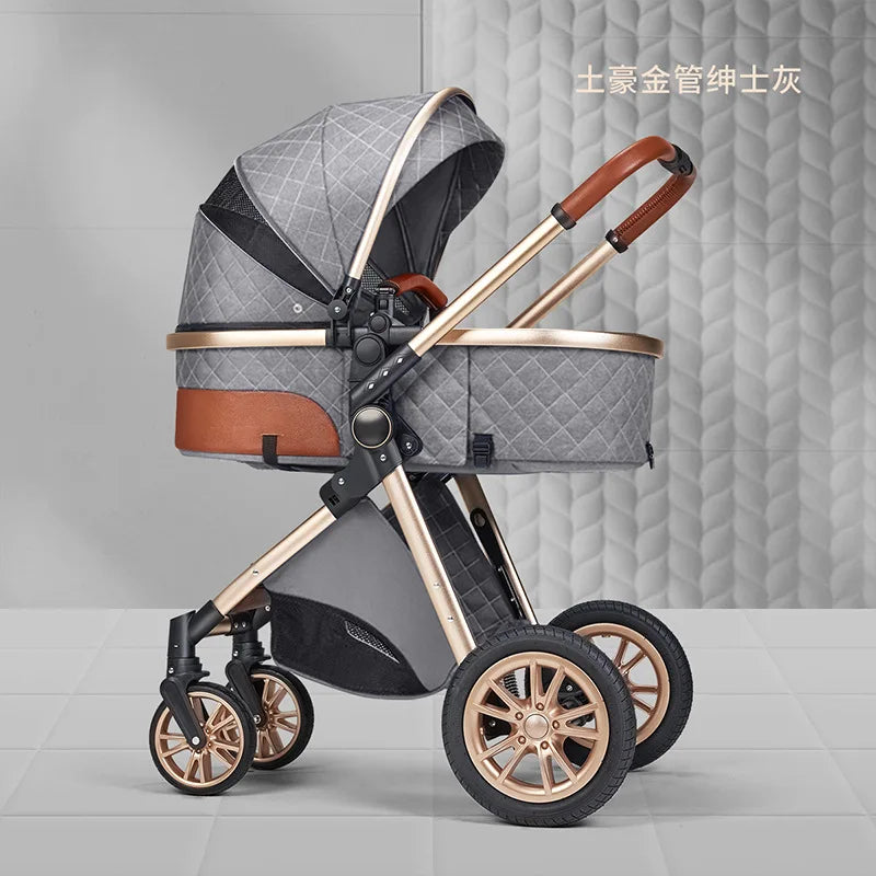 New 2 in 1 Baby Stroller High Landscape Carriage Light Newborn Pram Shock Proof Two Way  Kid Car Baby Comfort Cart 2024