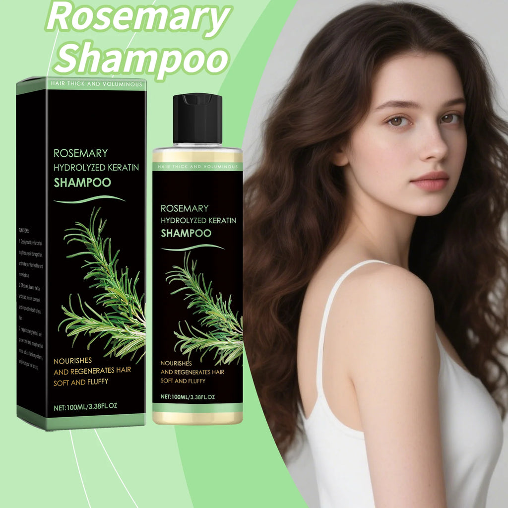 Rosemary Shampoo For Daily Scalp Cleaning Moisturizing Hair Deep Nourishment Natural Luster Smooth And Moisturizing Shampoo100ml