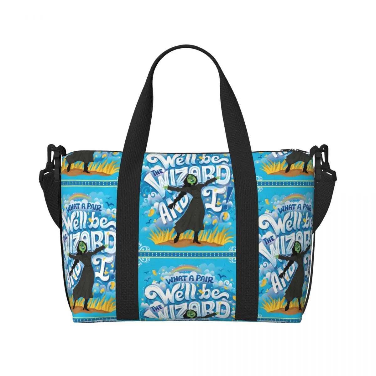 Custom W-Wickeds Funny Turn Round Tote Bag for Women Big Capacity Classical
 Beach Gym Travel Bags