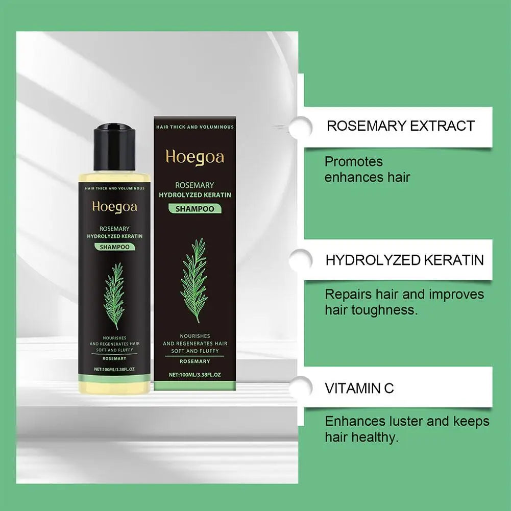 Rosemary Shampoo Hydrolyzed Keratin Hair Growth Shampoo For Women And Men Natural Thickening & Strengthening Shampoo