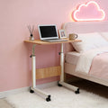 Freestanding Mobile Laptop Desk with Wheels, Adjustable Computer Desk, Load-bearing Capacity about 33.07 Lbs