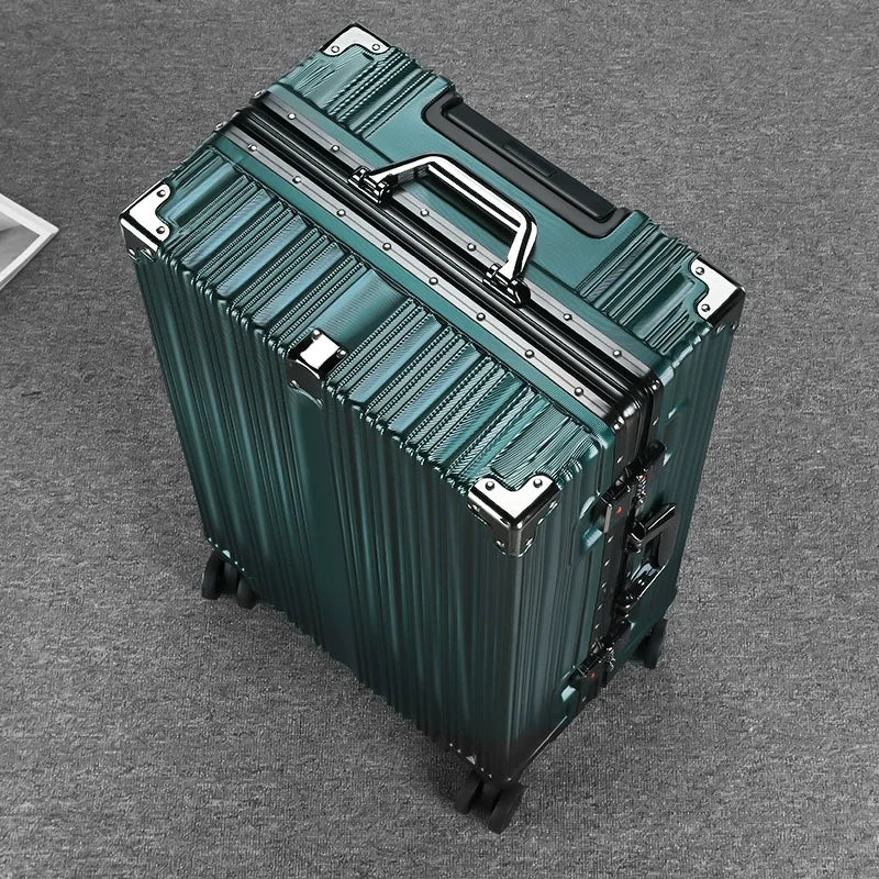 Suitcase Aluminum Frame New Luggage Men and Women Password trolley case Student Removable Wheel 20/28 inch Travel Suitcases