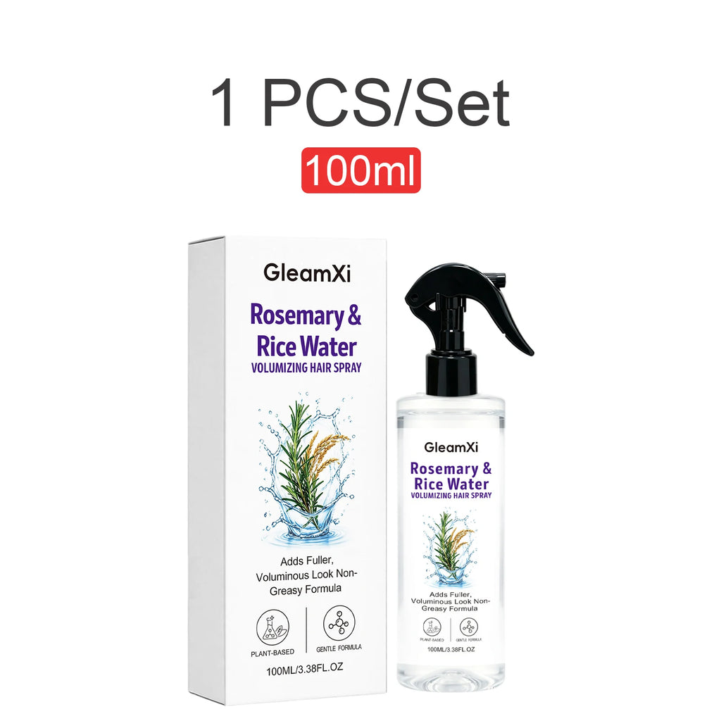 Rosemary Rice Water Volumizing Hair Spray Non Greasy Quick Absorption Smooth Nourish Flat Hair  Softer Smoother-Looking Hai