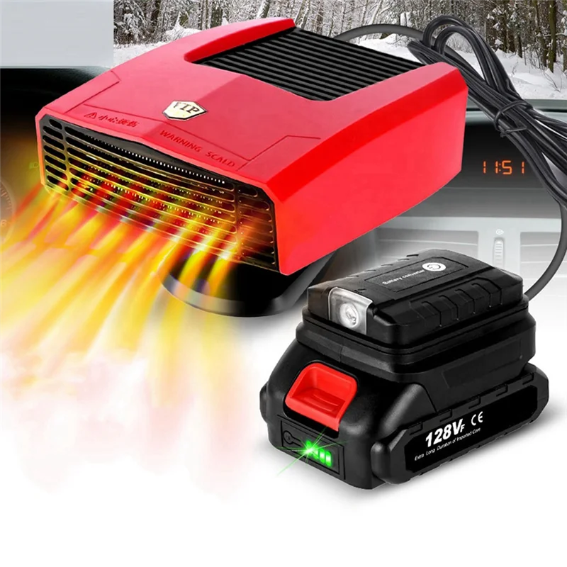 Top Deals 4 In 1 Car Heater Electric Cooling Heating Fan Electric Windshield Defogging Demister Defroster For  18V Battery