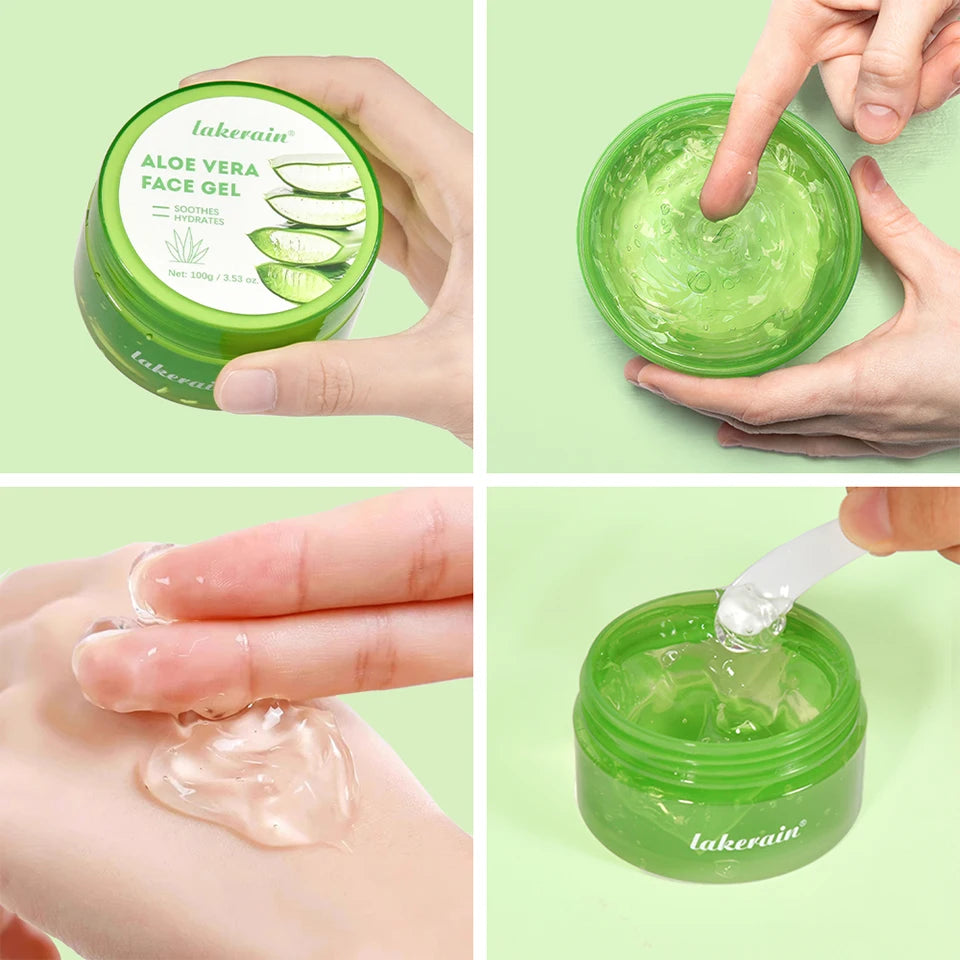Aloe Vera Gel Lightening Moisturizing Soothing Natural Organic Aloe Vera Gel Reduce Redness Hydrate Exfoliation Skincare