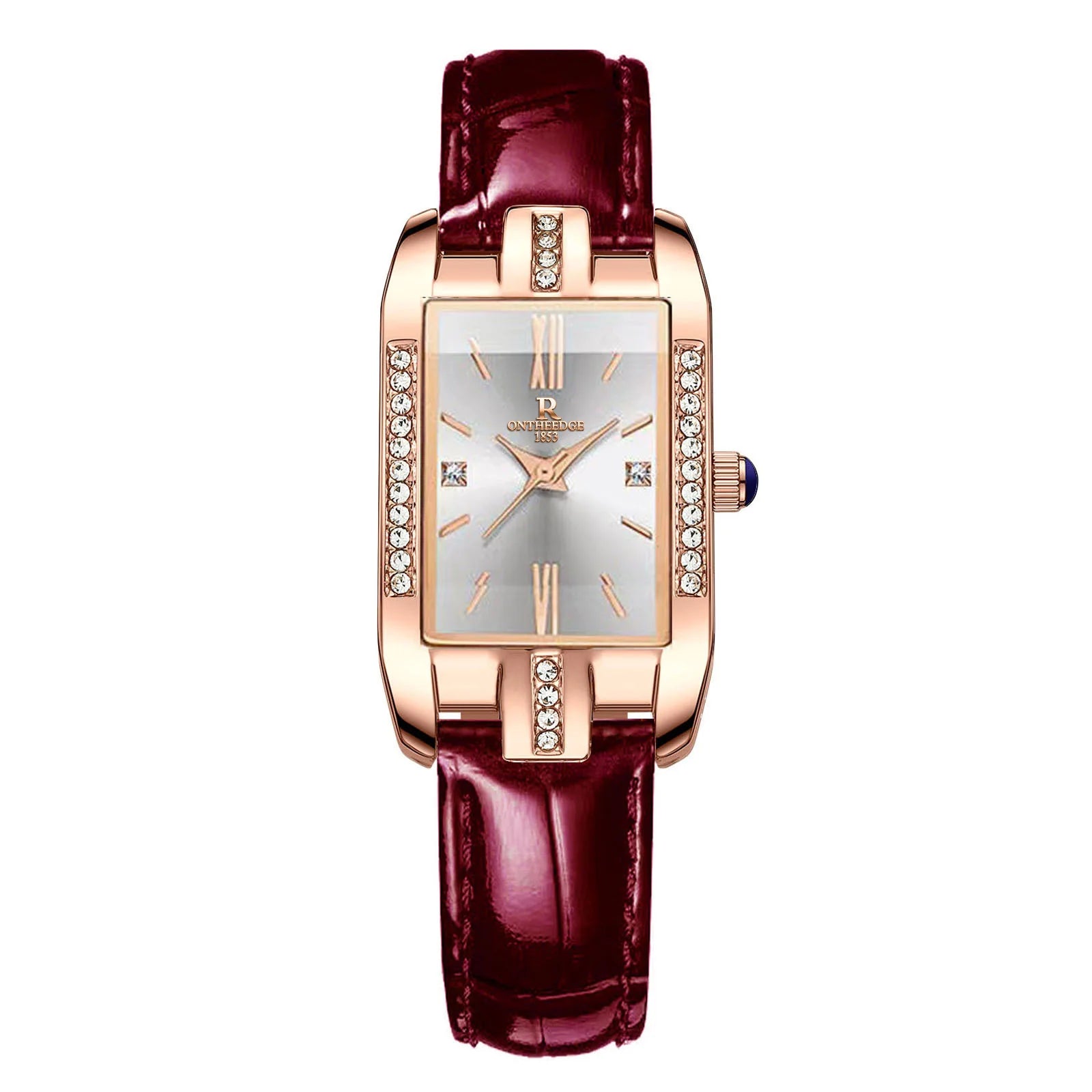 RUI ZHI YUAN Women's Luxury Watch - 36mm Rose Gold Stainless Steel 30M Waterproof Simple Elegant Quartz Wristwatch