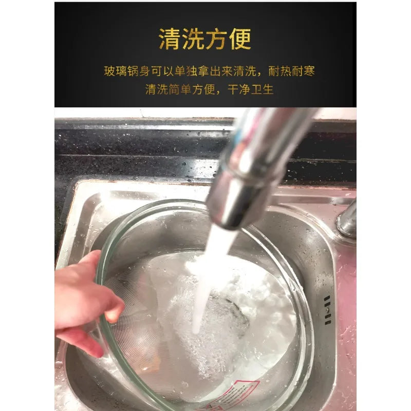 Transparent Air Fryer Oven - 12L Digital Halogen Convection Turbo Flavor Wave with Glass Bowl
