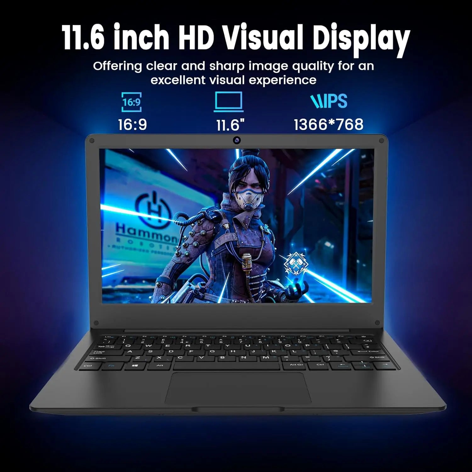 Azeyou 11.6" Full HD Laptop, N4000 (Up to 2.8GHz) Notebook 4GB RAM,4000mAh, Russian - English Keyboard Language OS 11 Pro System