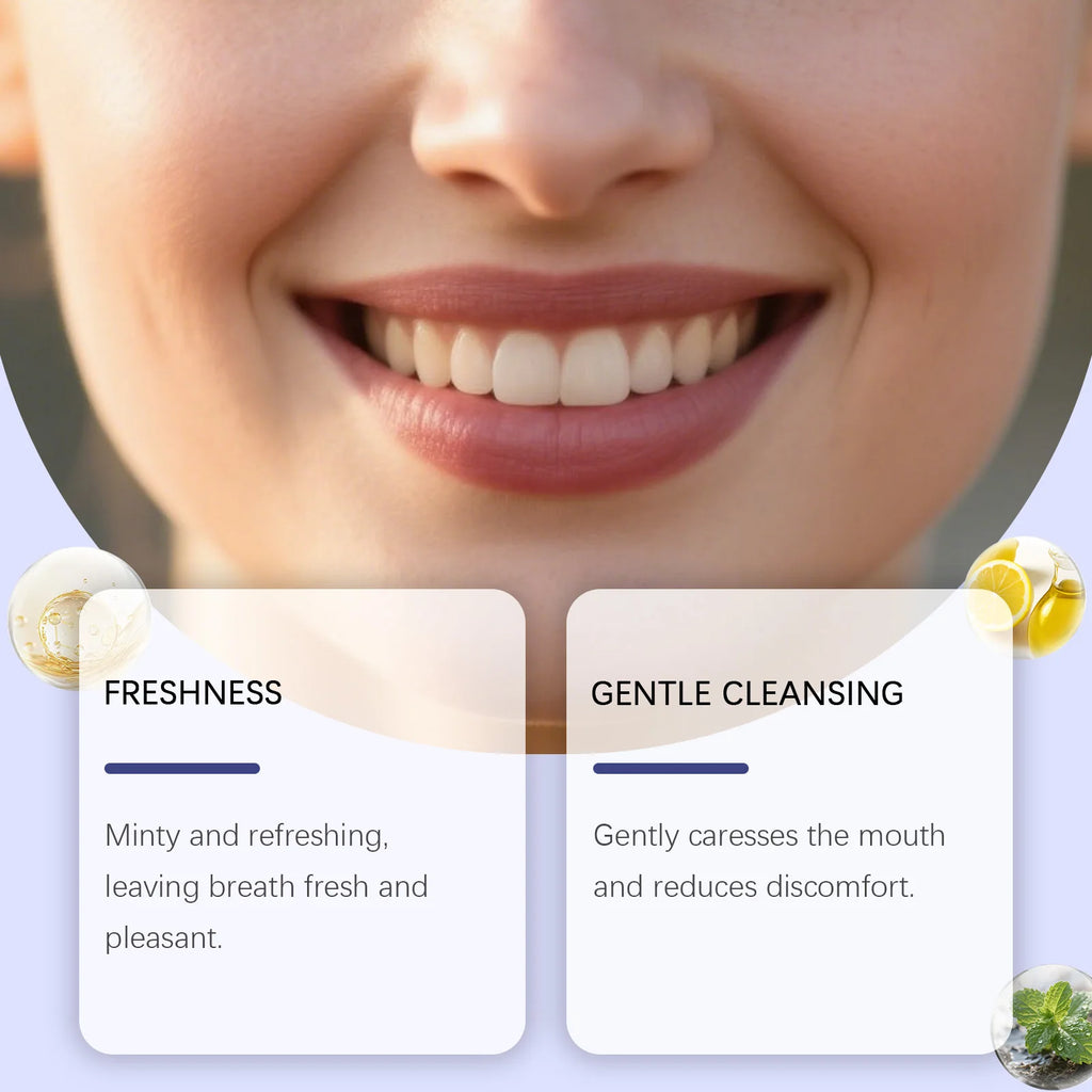 Whitening Mouthwash Coffee Tea Stain Removal Oral Rinse Bad Breath Treatment Teeth Brightening Mouth Wash Enamel Daily Gum Care