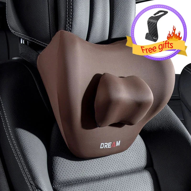 Car Seat Pillow Adjustable Neck Pillow Lumbar Support Pad Breathable Memory Foam Slow Rebound Pillow Universal Lumbar Cushion
