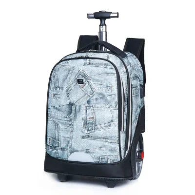 Trolley backpacks bags for teenagers School Wheeled backpack for girls USB Charging Port backpack On wheels luggage Rolling Bags