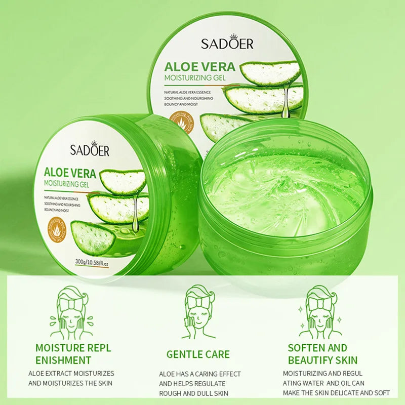 300g SADOER Aloe Vera Gel Creams Moisturizing Whitenting Nourishing Anti Wrinkle Hydrating Face Cream Skin Care