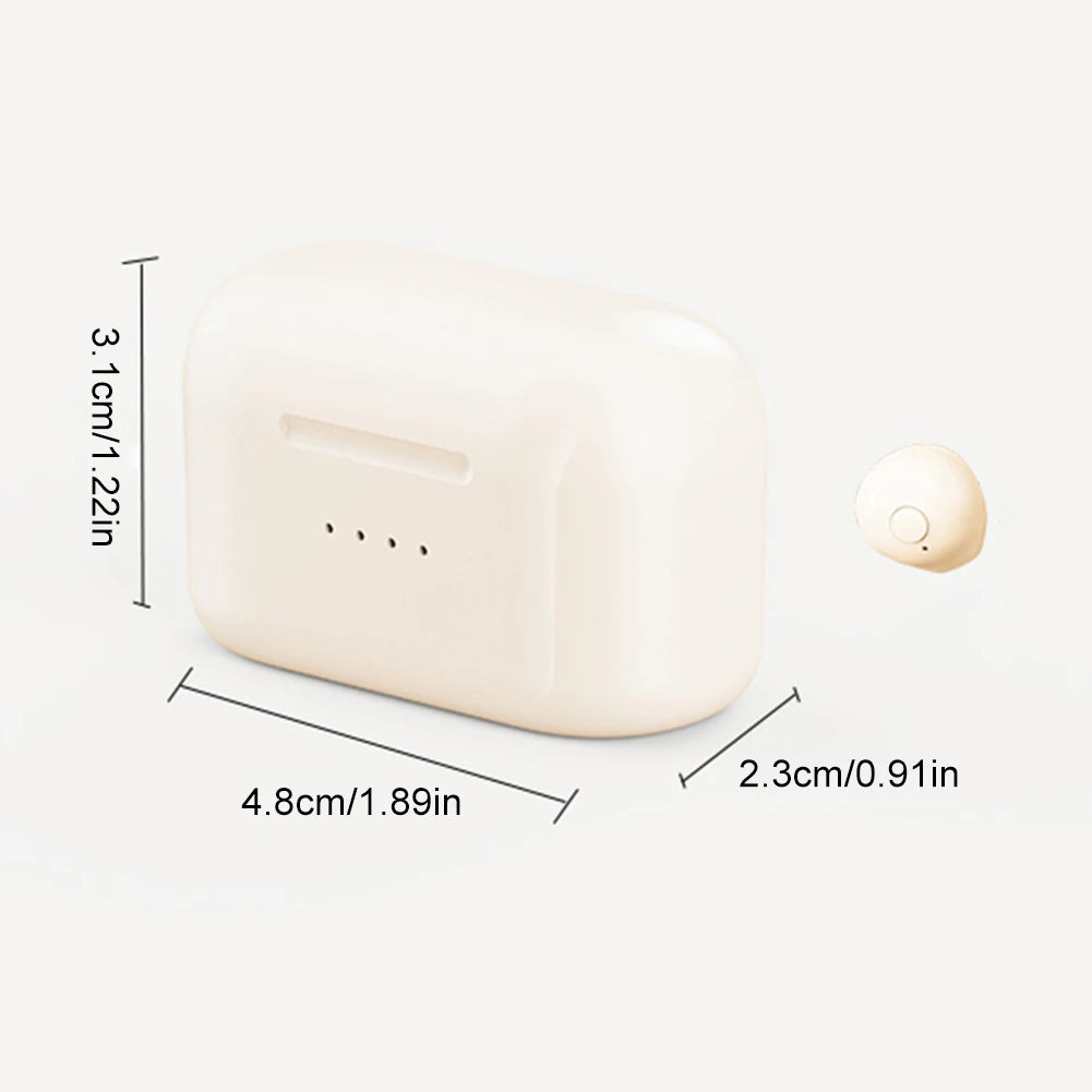 Mini Invisible Headphones Bluetooth-Compatible 5.4 Earphones Noise Reduction Tiny Discreet Hidden Earphones for Music Home Work