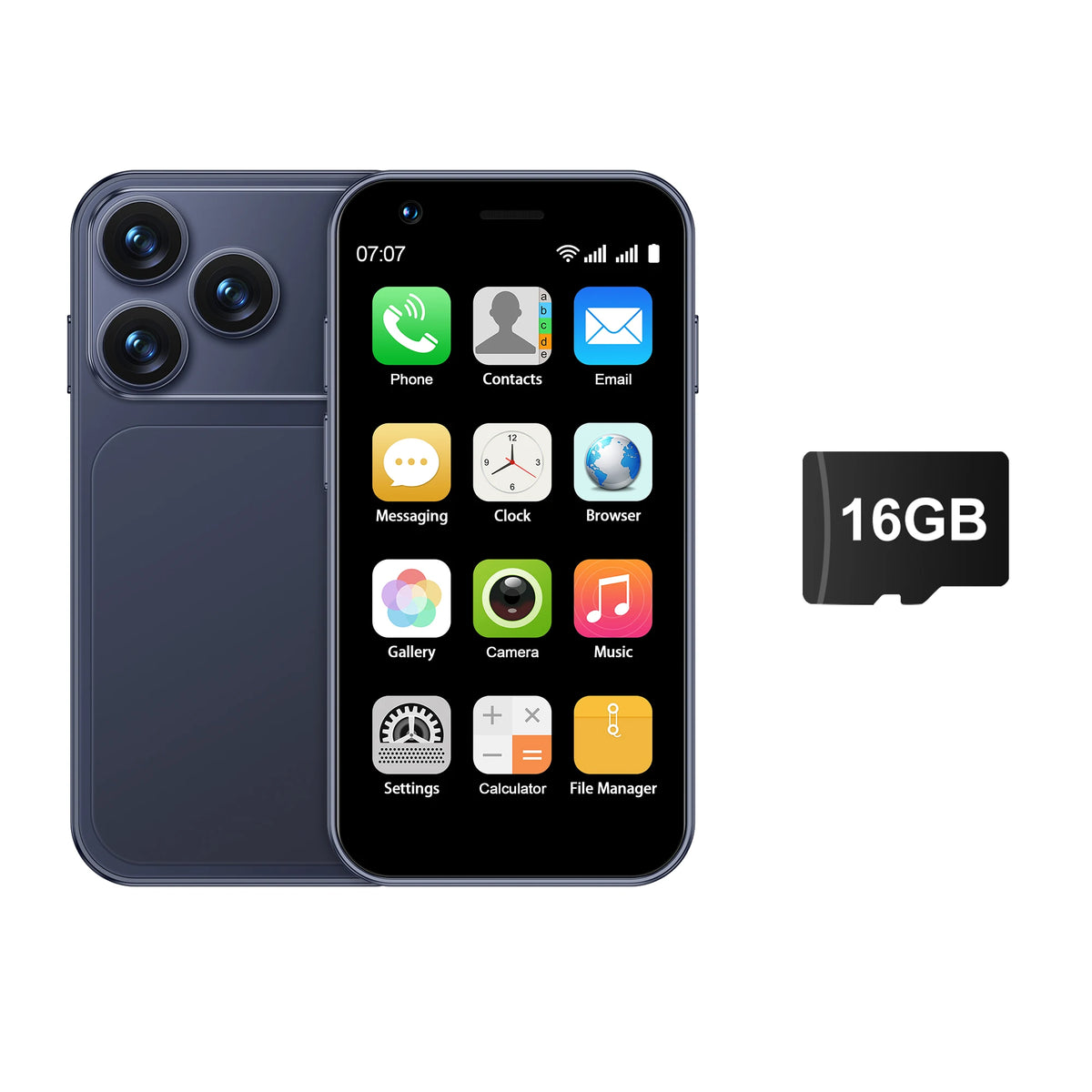 SERVO 18SE Mini Smartphone Android OS 3.0" Fullview Display 3G Cellular 2GB+16GB Face Unlock Small Mobile Phones GPS Play Store