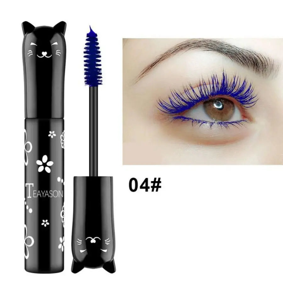 6-Color Mascara with Large Brush Head, Easy to Apply, Non-Clumping, Non-Fading, White, Purple, Royal Blue, Silver, Coffee, Not Easy to Smudge, Mascara and Eyebrow Gel