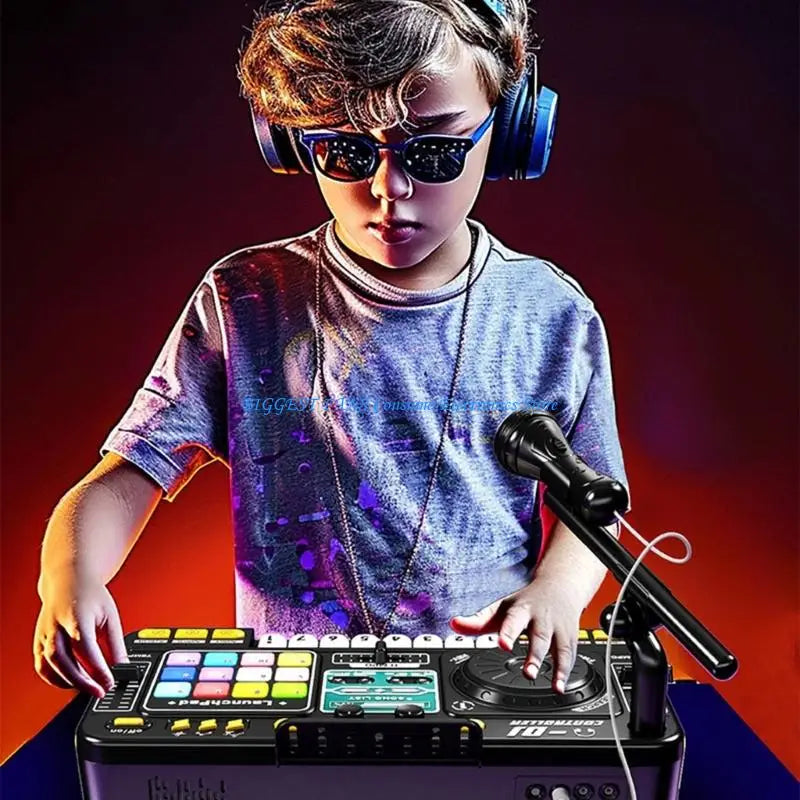 Childrens Educational DJ Mixing Station Interactives Soundboards Toy With Voice Recording And Beating Creation