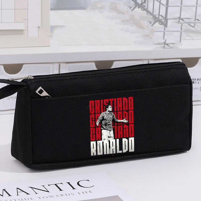 CR7 Pencil Cases Cartoon Football Star Ronaldos Large Pen Bags Fashion Boys Girls Pencil Bag School Stationery Supplies Gift New
