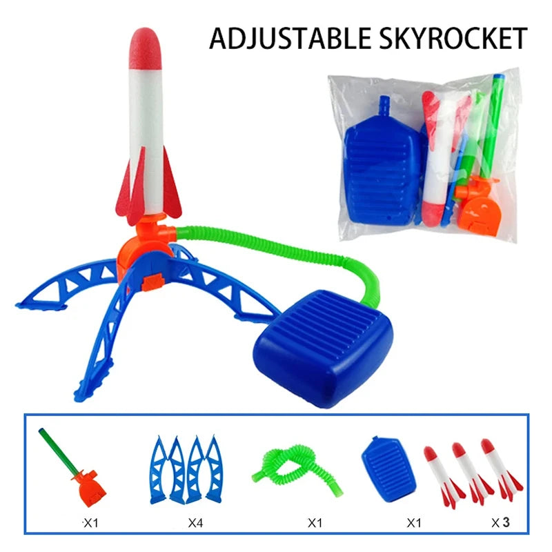 Flying Rocket Launch Cannon Foot Stepping Soaring Rocket Foot Stepping Toy Outdoor Flying Cannon Foot Stepping Children's Toy