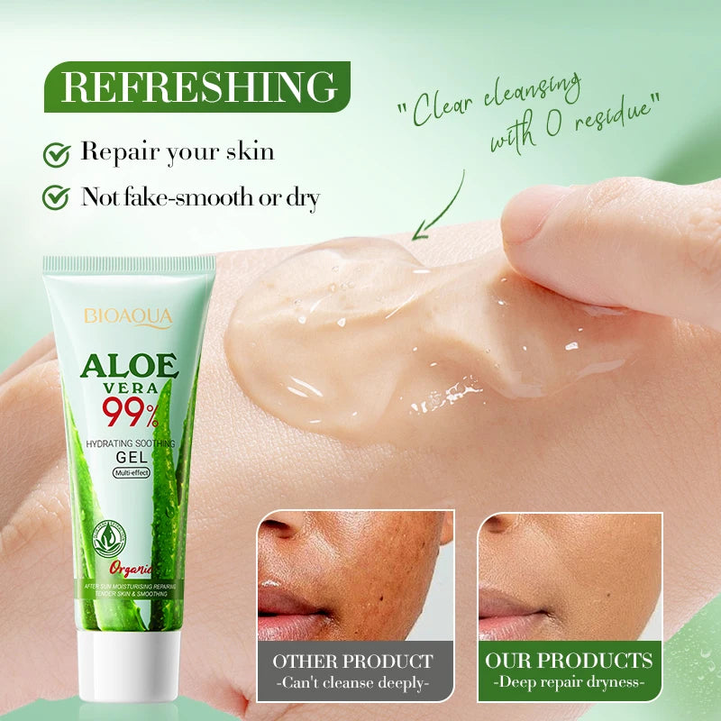 Soothing Aloe Vera Gel For Face & Body Hydrating Moisturizing Repairing Sunburn Relief Acne Care For Sensitive Skin