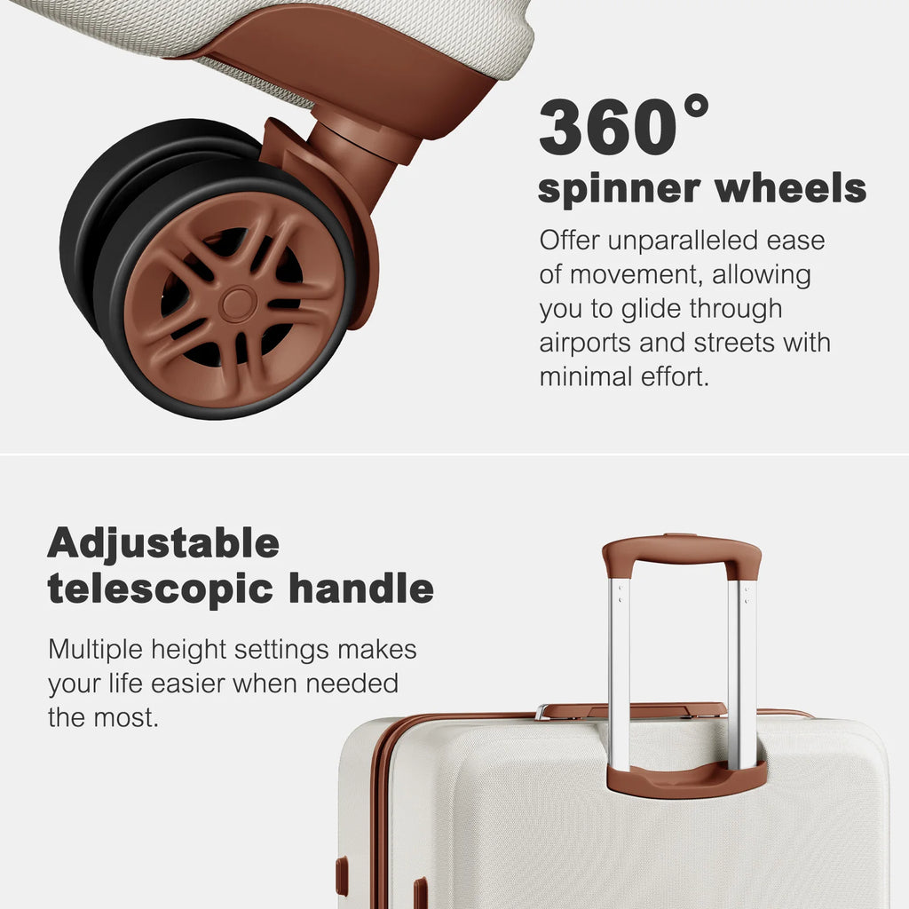 KONO 32 Inch Hard Case, Lightweight ABS + PC Trolleys with Twin wheels, TSA Lock, suitcase (S/M/L/XL)