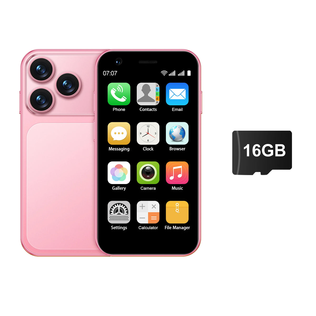 SERVO 18SE Mini Smartphone Android OS 3.0" Fullview Display 3G Cellular 2GB+16GB Face Unlock Small Mobile Phones GPS Play Store