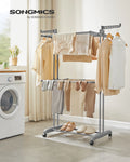 SONGMICS clothes dryer Booth dryer 3 Layers Wing clothes dryer Folding Wing Simple Construction Indoor Outdoor