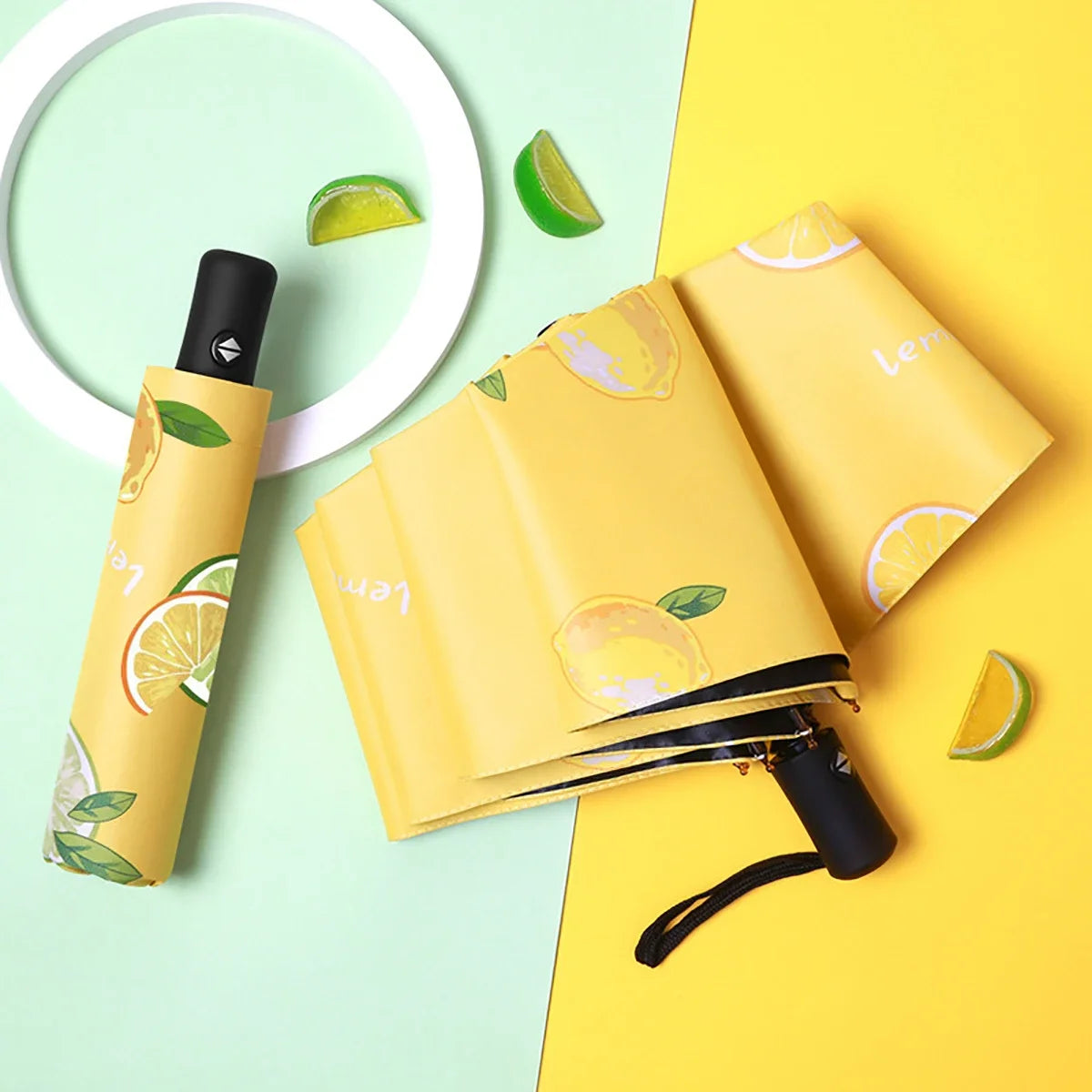 Umbrella Fruit Folding Fully Automatic Rain and Shine Dual Purpose Male and Female Students Korean Version Sun Shading Umbrella