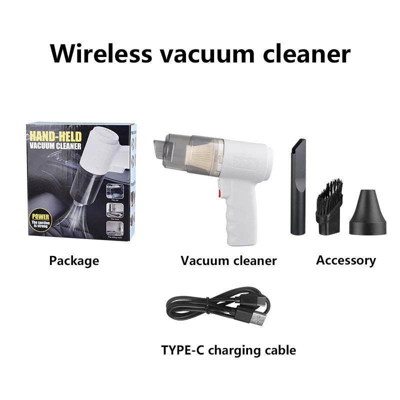 Car Hoover Suction Blowing All-in-one Wireless Large Suction Handheld Portable Mini Car Super Car Dust Blowing Car Cleaning Tool