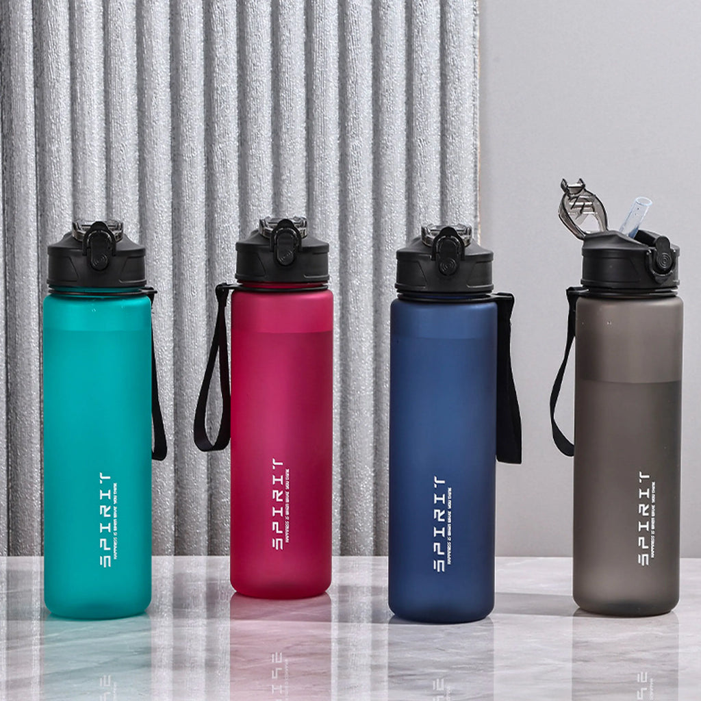 A Large-Capacity Straw Cup with Scale, Portable for Outdoor Camping, Hiking, Cycling, Water Bottle, Sports Cup