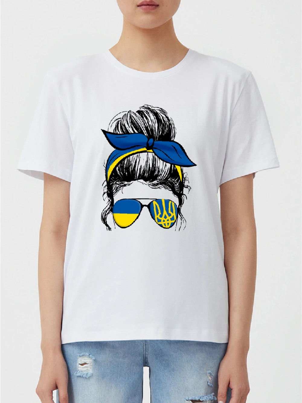 T-Shirt Ukrainian Girl Summer Boutique Cotton Shirt With Pattern Print Casual Tee My Homeland Fashion Drop Sleeve Tee