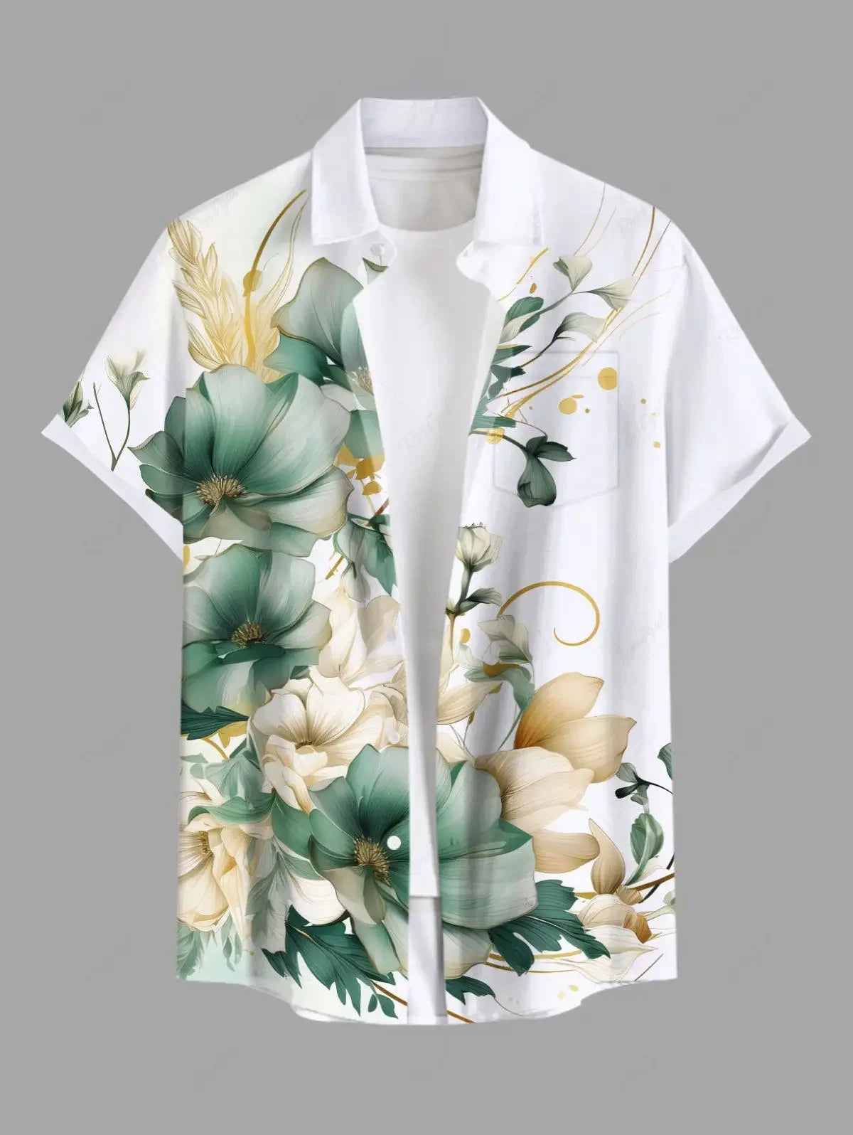Summer Tiki Men'S Hawaiian Shirt 3D Printed Short Sleeved Button Down Lapel Shirt Oversized Tops Casual Aloha Shirts Man