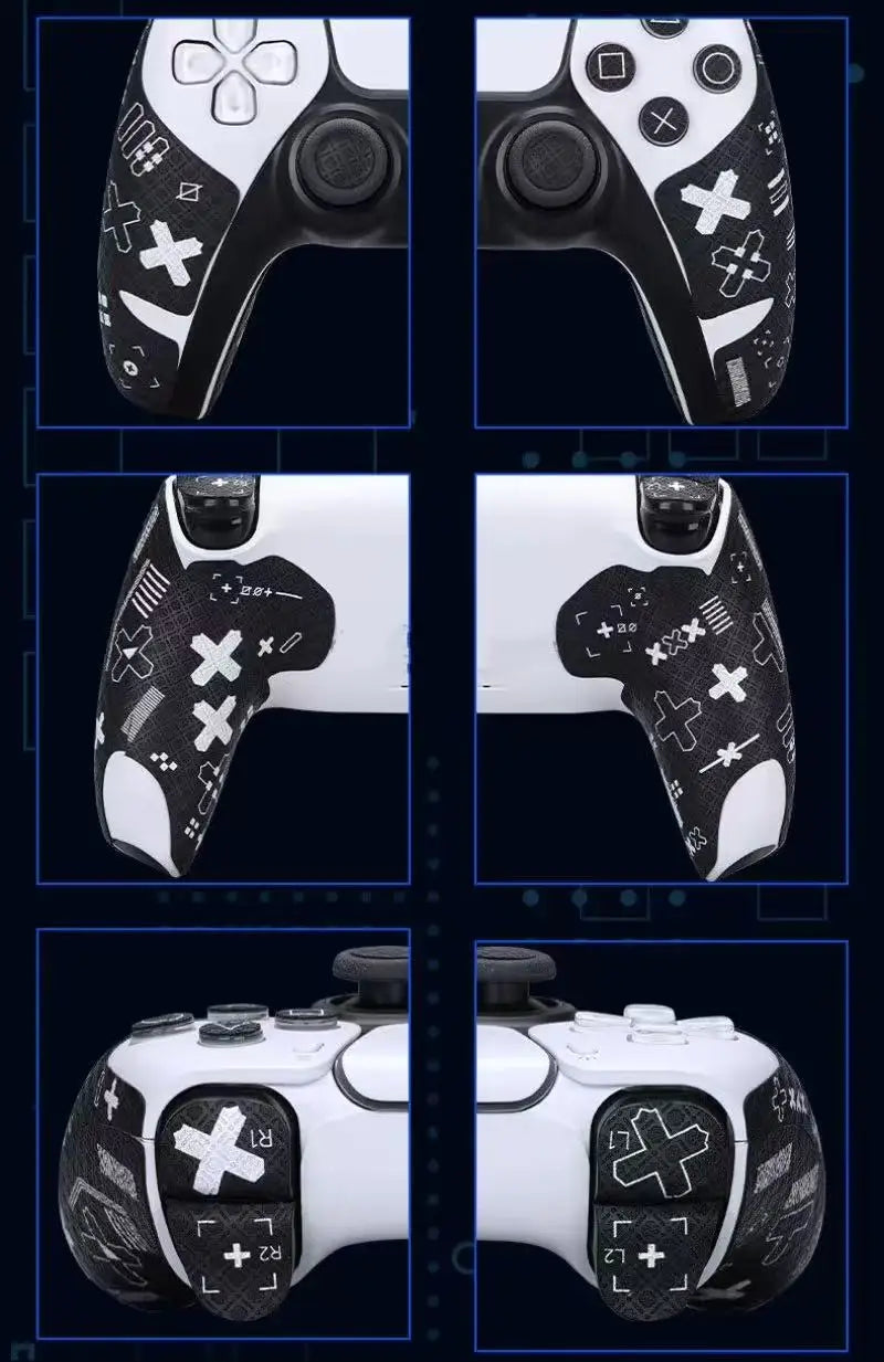 Controller Grips Compatible with PlayStation5 Edge Controller Anti-Slip Soft Rubber Pads Handle Grips Accessories Skin for PS5