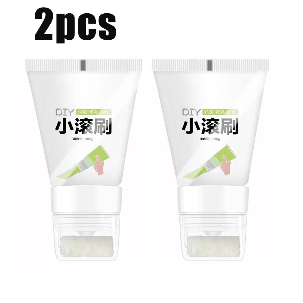 100g White Pink Wall Small Roller Brush Paint Interior Wall Repair Household Wall Graffiti Repair Environmental Protection Paint