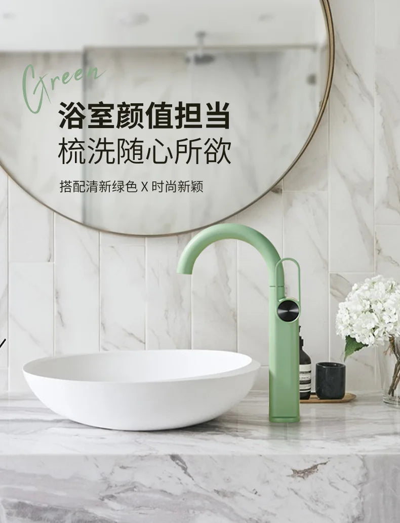 Swivel Spout Tall Washroom Faucet Mixer Torneiras De Cozinha Para Pia De Banheiro Household Brass Basin Bathroom Tap Hot Cold