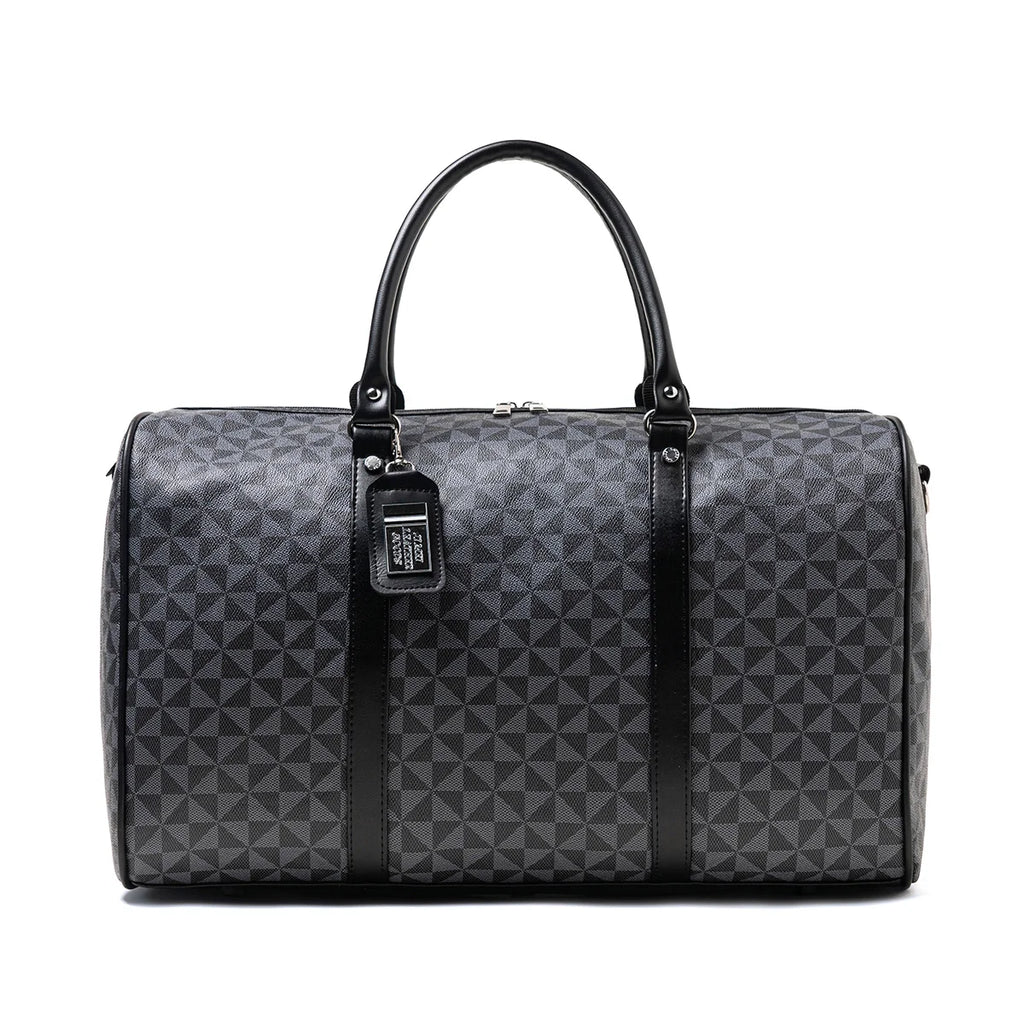 Black Large-Capacity Men's Zipper Travel Bag, with Dual Handles and Wide Shoulder Strap for Cross-Body Wear, Suitable for Travel, Business Trips, Gym Use, Suitable for All Seasons, Practical and Versatile, Can Be Carried on t
