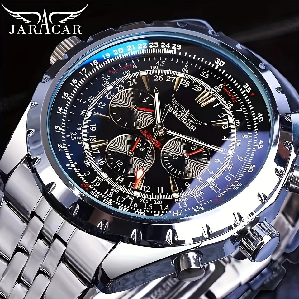 High-End Men's Watches Are a Stylish and Practical Mechanical Timepiece, Made of Stainless Steel, Featuring a Hollow Design and a Large Dial. Its Attractive Appearance Makes It Suitable for Everyday Gifts, and It Does Not Req