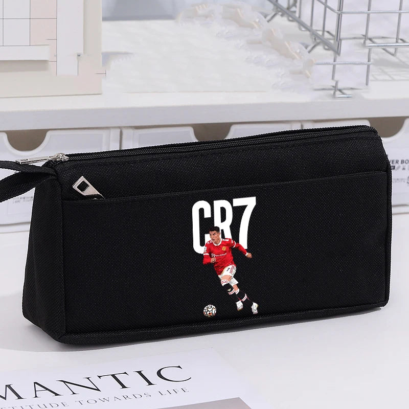CR7 Pencil Cases Cartoon Football Star Ronaldos Large Pen Bags Fashion Boys Girls Pencil Bag School Stationery Supplies Gift New