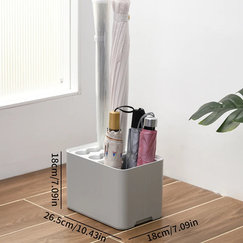 Umbrella rack with drip tray, suitable for space saving storage in the corner of the entrance passage, can hold 10/15 umbrellas