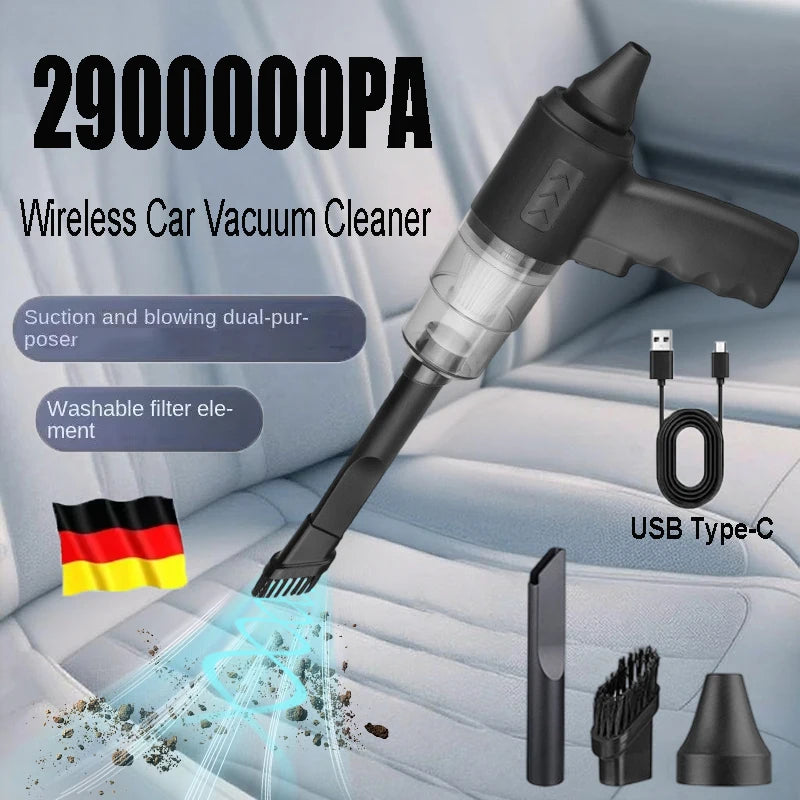 Car Hoover Suction Blowing All-in-one Wireless Large Suction Handheld Portable Mini Car Super Car Dust Blowing Car Cleaning Tool