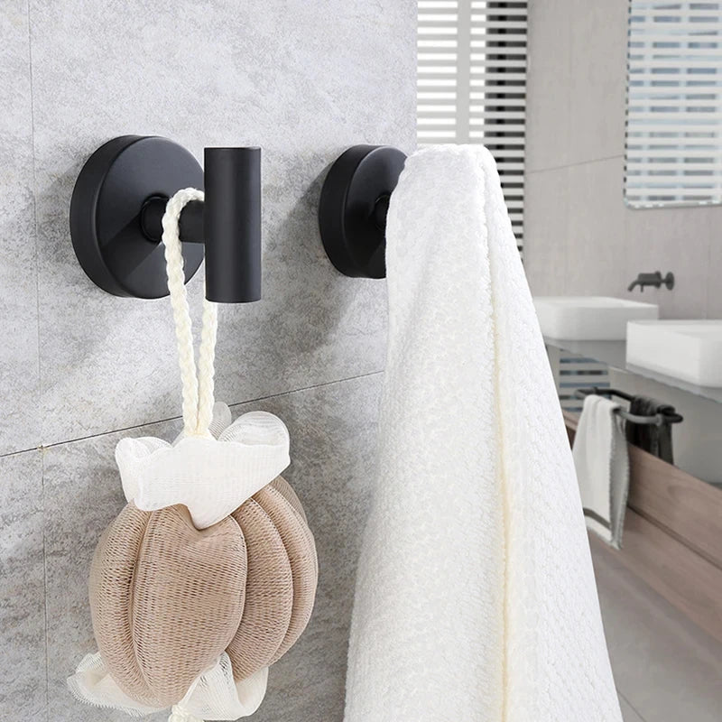 1/2PCS Stainless Steel Suction Cup Hooks Punch-free Wall Mounted Hook Hanging Towel Holder Bathroom Kitchen Vacuum Suction Cup