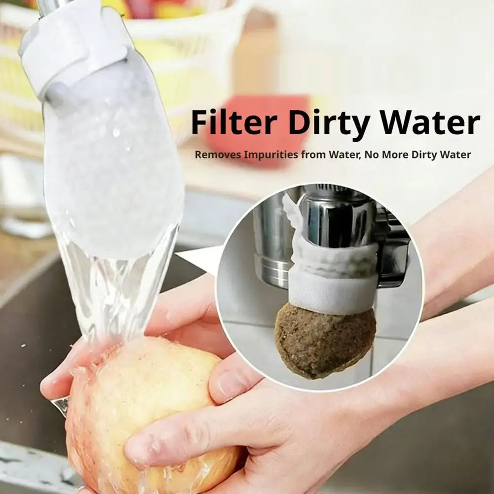 Disposable Faucet Filter Bags Universal Water Filter Accessory for Purifying Tap Water & Removing Impurities